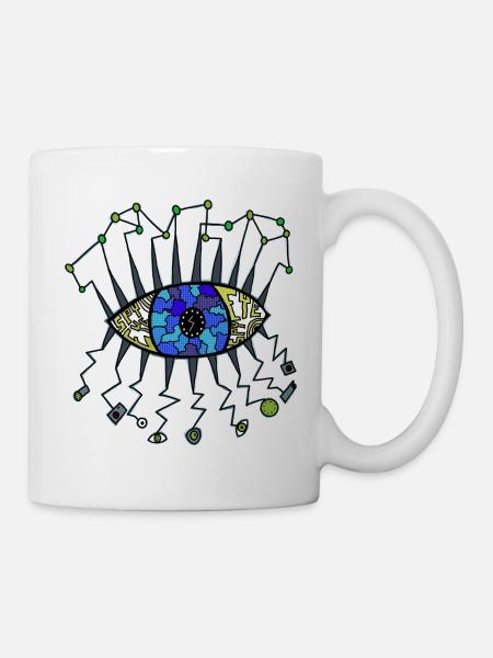 Œil espion - Mug blanc - blanc