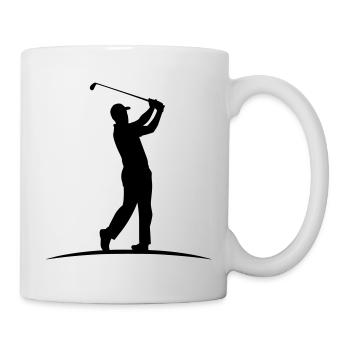 Illustration de silhouette de golfeur - Mug blanc - blanc - Droite