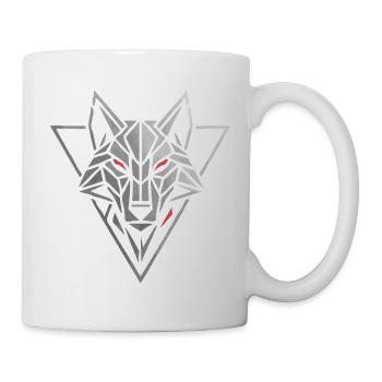 Alpha Spirit Geometric Wolf T-Shirt - Tasse - Weiß - Rechts