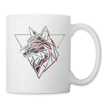 Alpha Spirit Geometric Wolf T-Shirt - Tasse - Weiß - Rechts