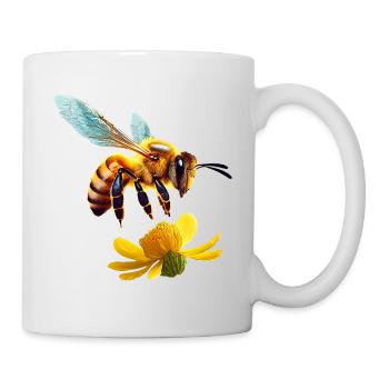 abeille - Mug blanc - blanc - Droite