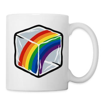Rainbow in cube - Mug - white - Right