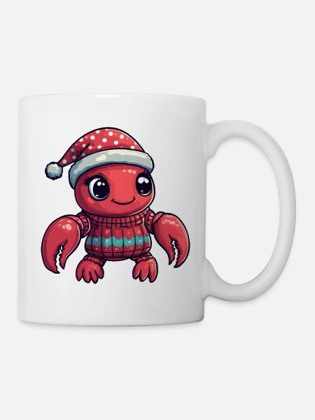 Crabe homard Noël - Mug blanc - blanc