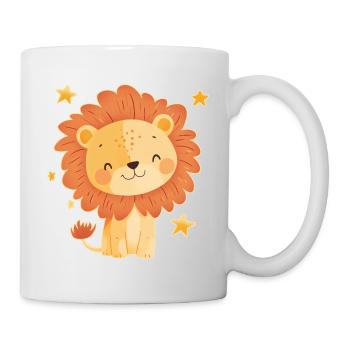 Lion avec ciel étoilé - Mug blanc - blanc - Droite