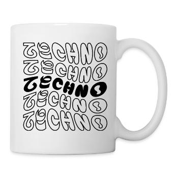 Conception de logo Techno wavy. - Mug blanc - blanc - Droite