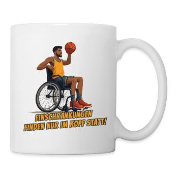 Wheelchair basketball player without restrictions - Mug - white - Right