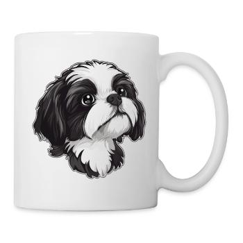 Shih Tzu - Tasse - Weiß - Rechts