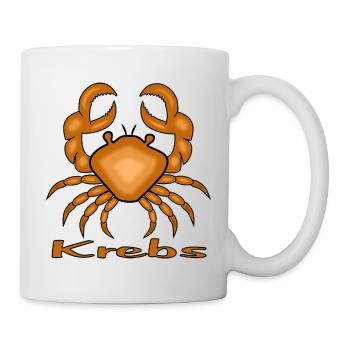 Sternzeichen Krebs - Tasse - Weiß - Rechts