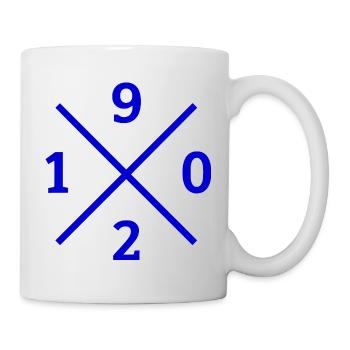 Sweat à capuche Duisburg 1902 – Véritable cœur de zèbre de la marque Pott - Mug blanc - blanc - Droite