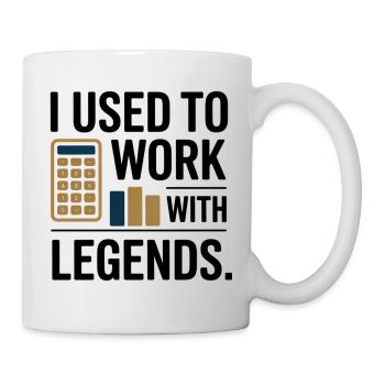 Ich habe früher mit Legenden gearbeitet Abschied Coworker Geschenk - Tasse - Weiß - Rechts