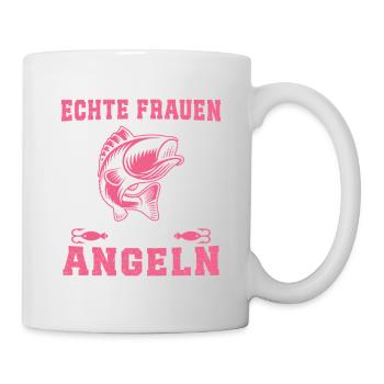 De vraies femmes vont à la pêche - Mug blanc - blanc - Droite