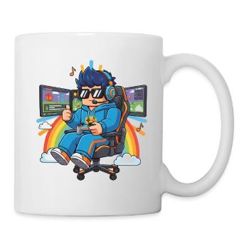 Cool streamer playing games - Mug - white - Right
