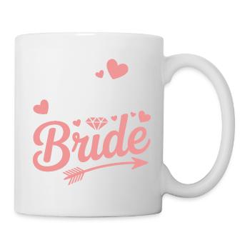 Team Bride Bridal Shower Heart Diamond - Mug - white - Right