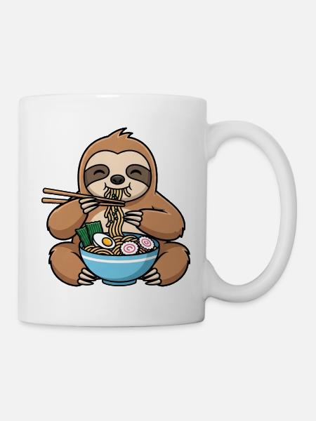 Sloth Asia Noodle Soup Ramen Malaysia China - Mug - white
