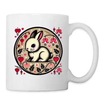 Love Bunny Circle Art - Mug - white - Right