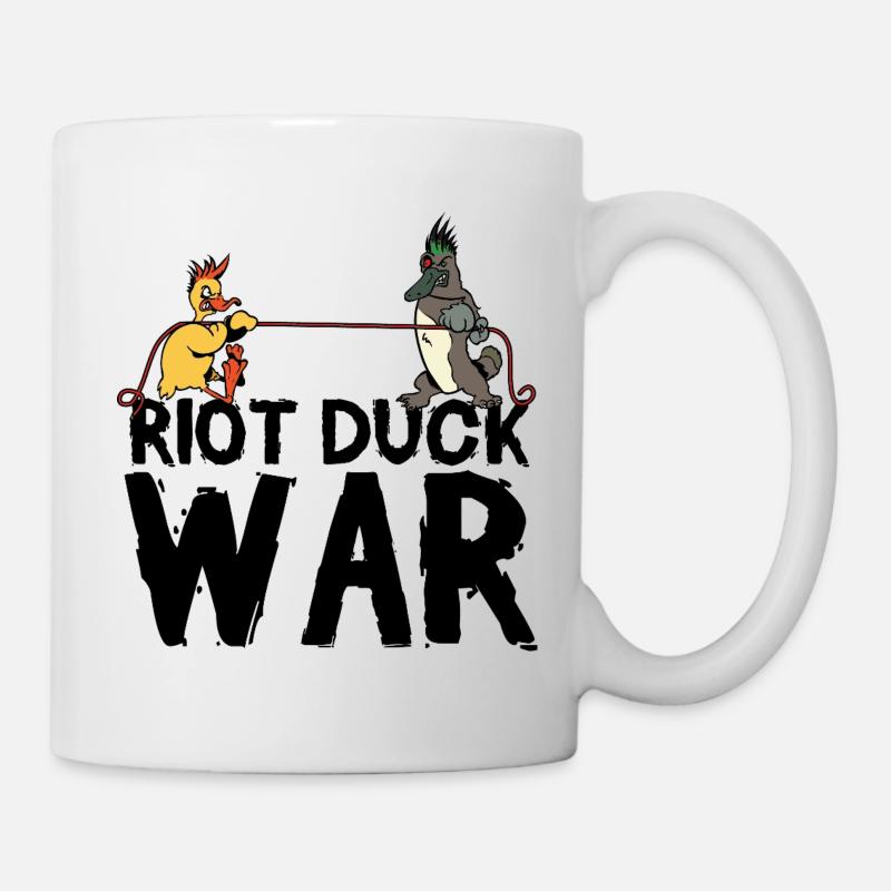 Canards animés du combat pour la corde - Mug blanc - blanc