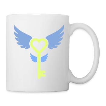 Clé du cœur | Symbole de l’amour et de la romance - Mug blanc - blanc - Droite