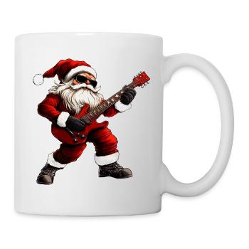 Guitaristes électriques Noël - Mug blanc - blanc - Droite