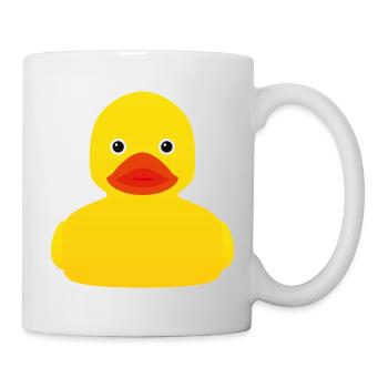 Pop art rétro en canard en caoutchouc jaune - Mug blanc - blanc - Droite