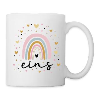 First Birthday Rainbows | 1 year old girl - Mug - white - Right