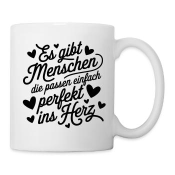 Il y a des gens qui s’intègrent parfaitement dans le cœur - Mug blanc - blanc - Droite