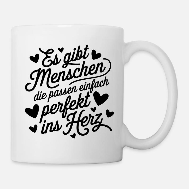 Il y a des gens qui s’intègrent parfaitement dans le cœur - Mug blanc - blanc