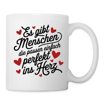 Il y a des gens qui s’intègrent parfaitement dans le cœur - Mug blanc - blanc - Droite
