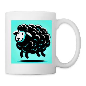 Mouton noir - Mug blanc - blanc - Droite