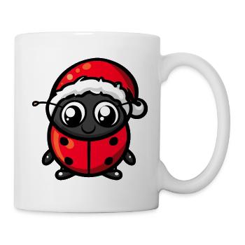 Marienkäfer Weihnachten - Tasse - Weiß - Rechts