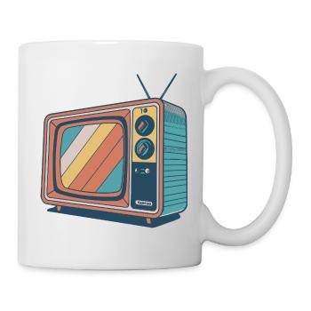 Vintage TV Colorful Stripes - Mug - white - Right