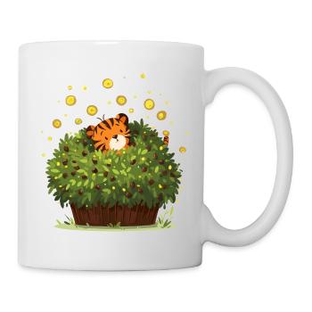 Tiger hidden in the bush magic - Mug - white - Right