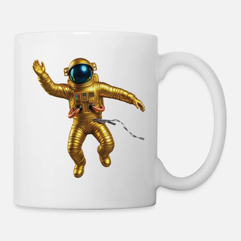 GOLDEN SPACEMAN - geek & scifi - Mug - white