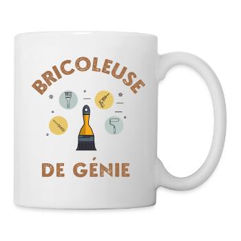 Bricoleuse de génie - Mug blanc - blanc - Droite
