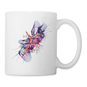 Music is the rhythm of life - Mug - white - Right