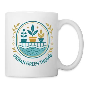 Grüner Daumen - Tasse - Weiß - Rechts