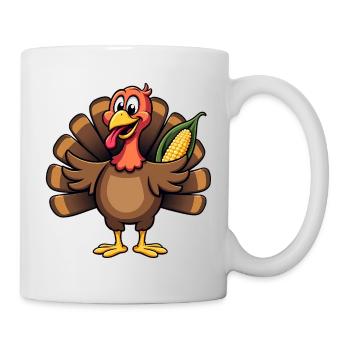 Thanksgiving Drôle Dinde de Thanksgiving - Mug blanc - blanc - Droite