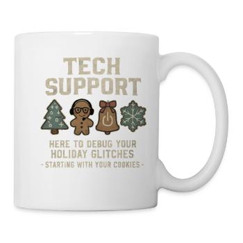 Support technique : Informaticien(ne) Sweat de Noël moche - Mug blanc - blanc - Droite