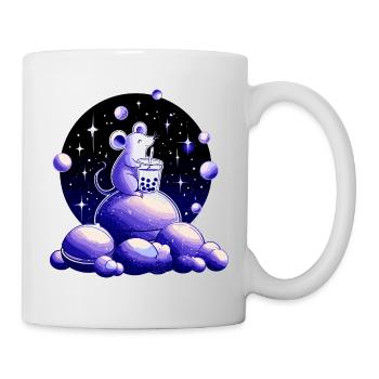 Mondträume Maus mit Bubble Tea - Tasse - Weiß - Rechts
