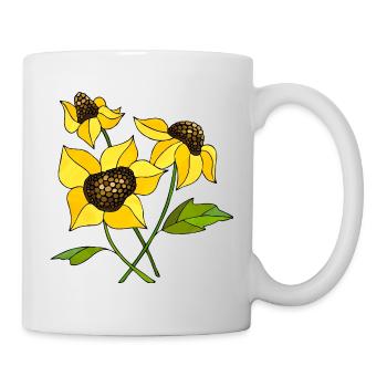 Fleur - Mug blanc - blanc - Droite