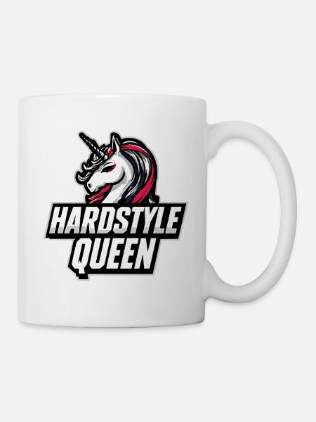 Hardstyle Queen Einhorn Design - Tasse - Weiß