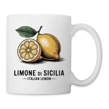 Limone di Sicilia – Italienische Zitrone - Tasse - Weiß - Rechts