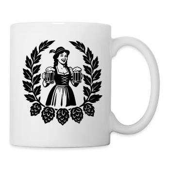 Bier Mädchen - Mug - white - Right