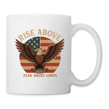Vintage Eagle Design USA Flag & Saying - Mug - white - Right