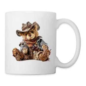 Cowboy Teddybär Western Flair - Tasse - Weiß - Rechts
