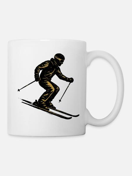 Skifahren | Skifahrer | Berg - Tasse - Weiß