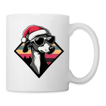 Chien avec chapeau de Noël - Mug blanc - blanc - Droite
