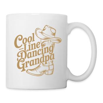Grand-père de la danse en ligne cool - Mug blanc - blanc - Droite