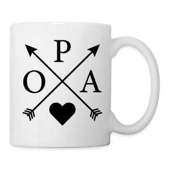 Grandpa Arrows Logo – Gift for Grandfathers - Mug - white - Right