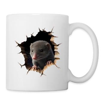 Rat out of the hole - Mug - white - Right