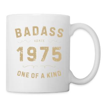 Badass 1975: Unique retro style - Mug - white - Right